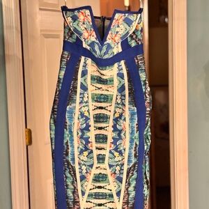 Vibrant Strapless Multicolor Dress